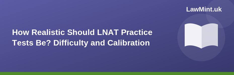 How Realistic Should LNAT Practice Tests Be? Difficulty and Calibration