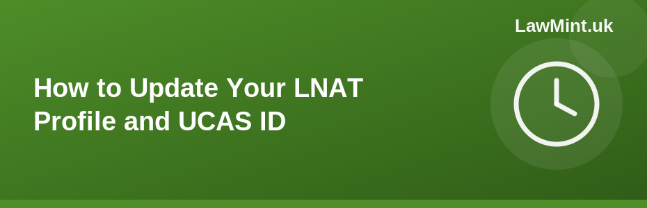How to Update Your LNAT Profile and UCAS ID