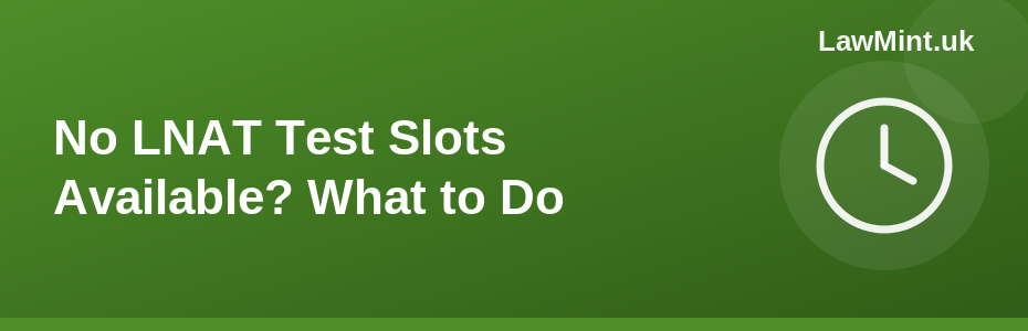 No LNAT Test Slots Available? What to Do