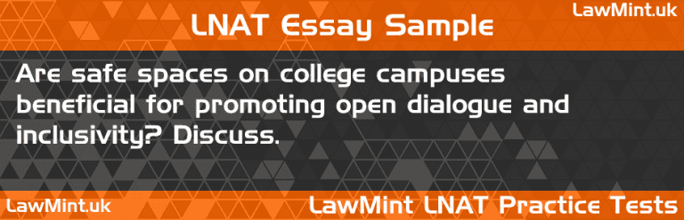 LNAT Practice Test Essay - Are Safe Spaces On College Campuses ...