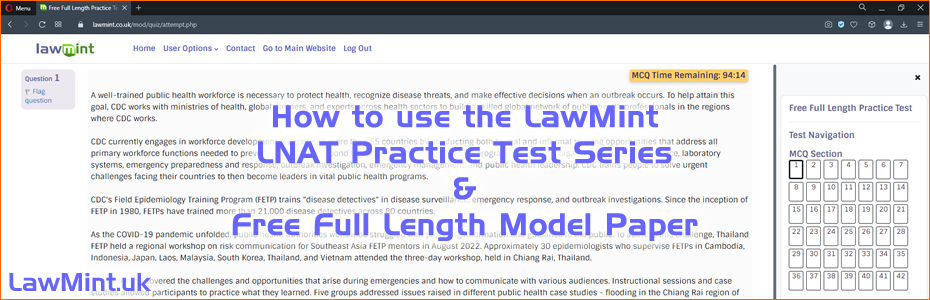 How to use the LawMint LNAT Practice Test Series Free Full Length Model Paper