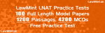 LawMint LNAT Practice Tests 100 Full Length Model Papers 1200 Passages 4200 MCQs Free Practice Test