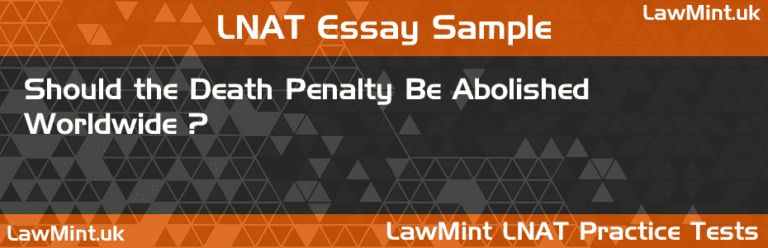 LNAT Practice Test Essay - Should The Death Penalty Be Abolished ...